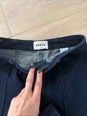 Boden Pintuck Column Leg Jeans-Indigo Rinse